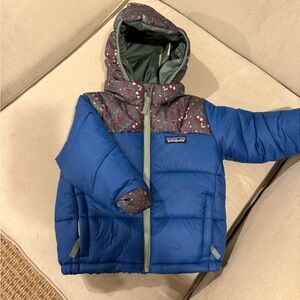 Patagonia Kids Blue and Gray Puffer Jacket